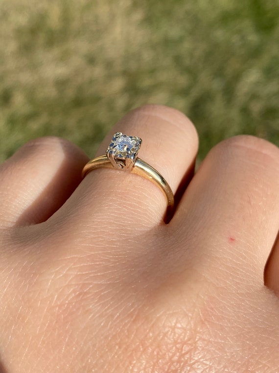 Two tone deals vintage engagement rings