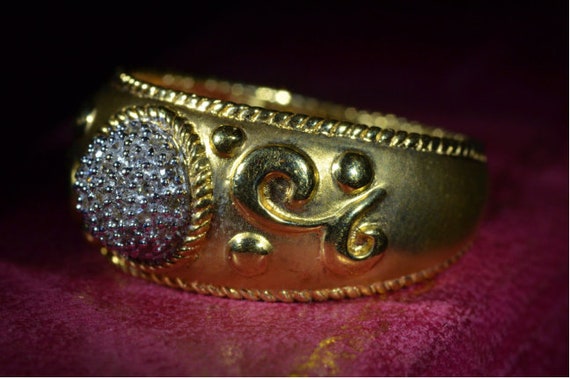 Contemporary Diamond Bombe Style Ring