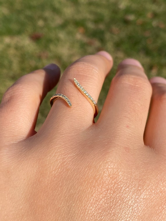 Gabriel and Co Signed Bypass Diamond Ring in Yell… - image 9