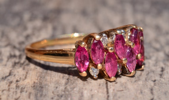 Argyle Patterned Ruby and Diamond Ring - image 6