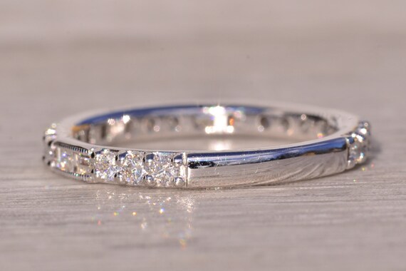 Gabriel and Company Signed Band with Natural Diam… - image 3