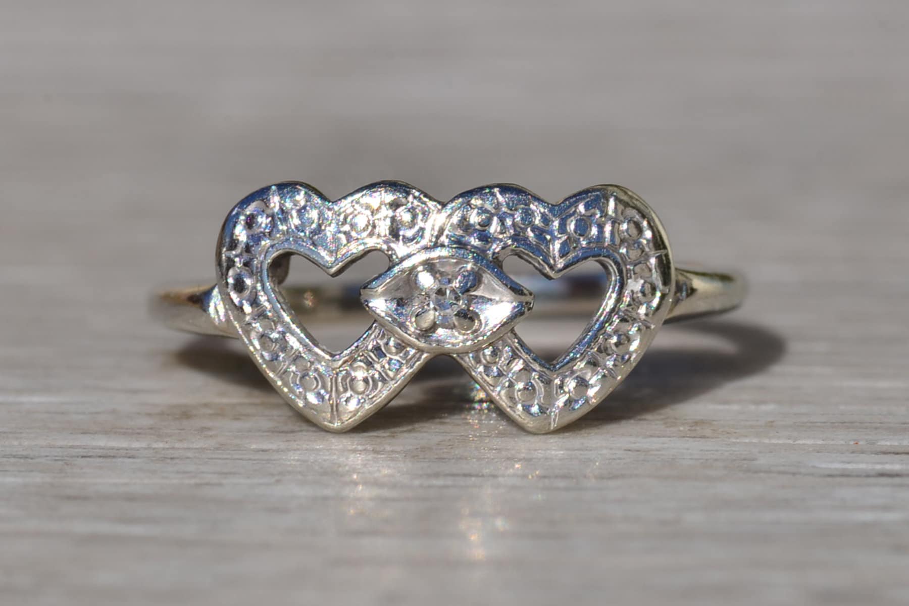 Double Heart Sparkling Ring - Pandora Shine