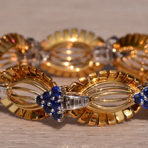 Retro Era Tiffany and Company Sapphire and Diamond Bracelet image 8