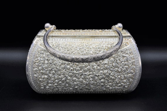 Vintage Solid Silver Handbag - image 3