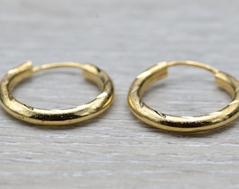 専用　14k ダイヤモンドカット　フープピアス ダイヤモンドカットフープピアス / 14Kゴールドフープピアス / フープ