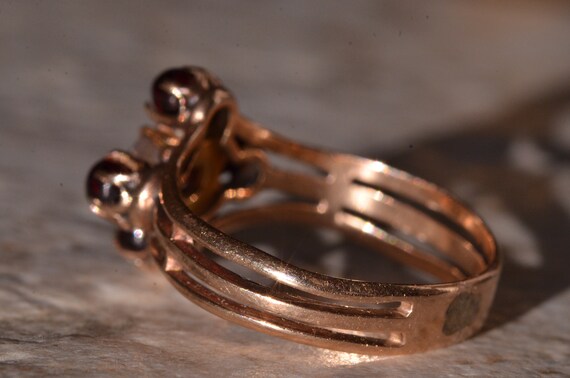 Original Victorian Rose Gold Boho Ring - image 4