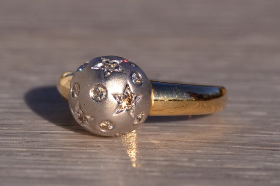 Celestial Ring with Diamond Star Dome - image 2