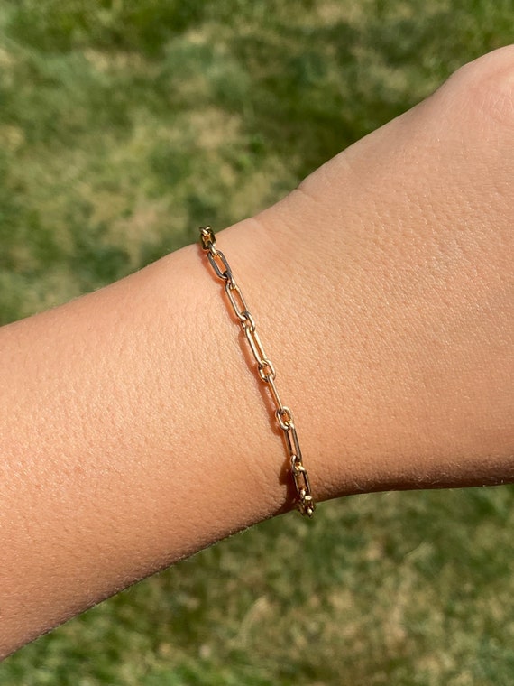 Antique Rose Gold Specialty Paperclip Bracelet - image 3