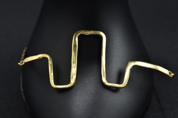 Funky Mid-Century Modern 14 Karat Yellow Gold Brac