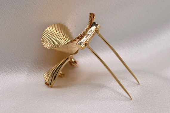 Yellow Gold Tiffany and Company Signed Brooch - image 4