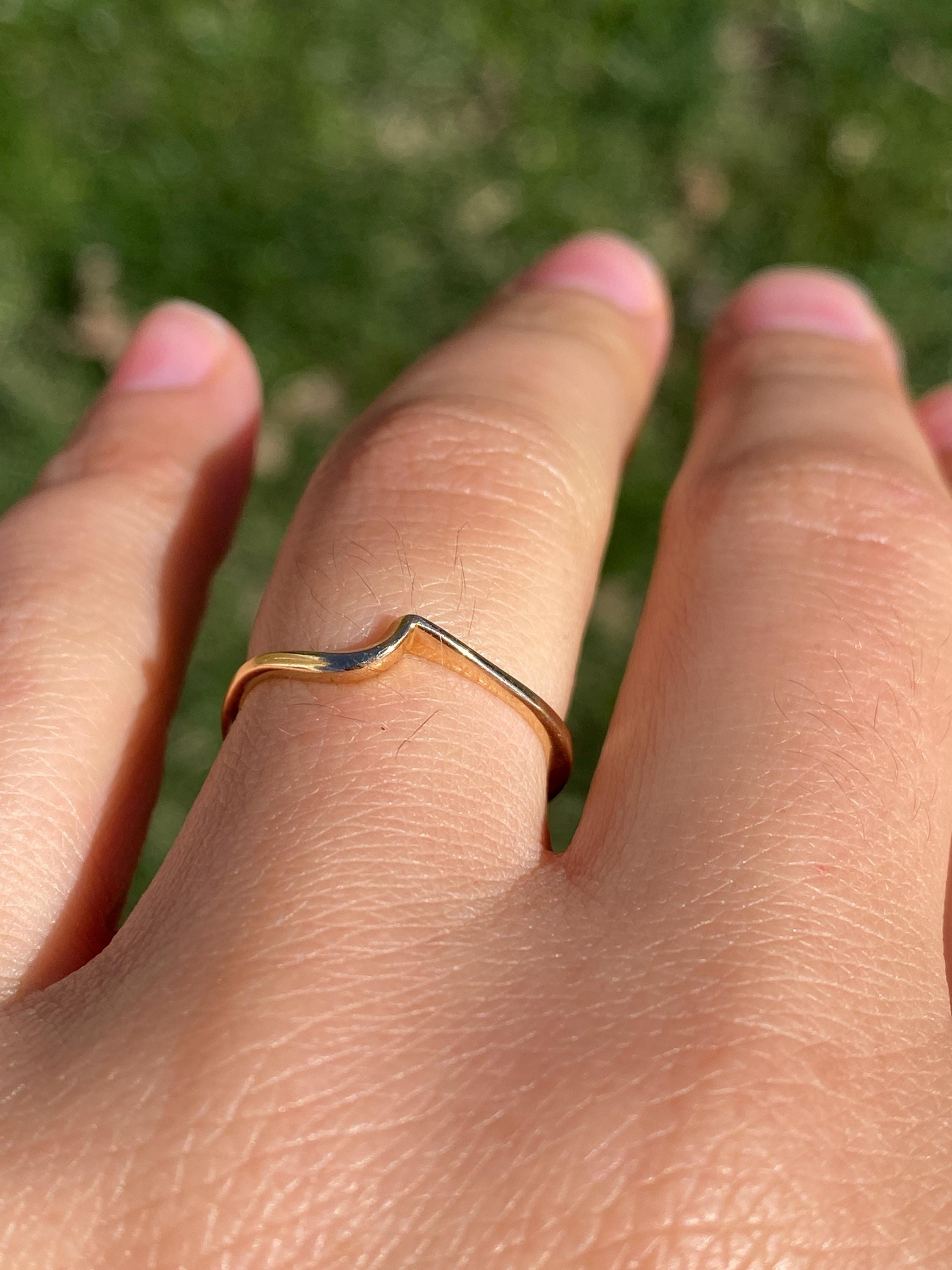 Yellow Gold Wave Ring - Etsy