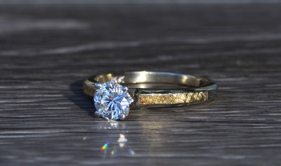 Ladies 14K Two Tone 0.50 CTW Diamond Engagement R… - image 2