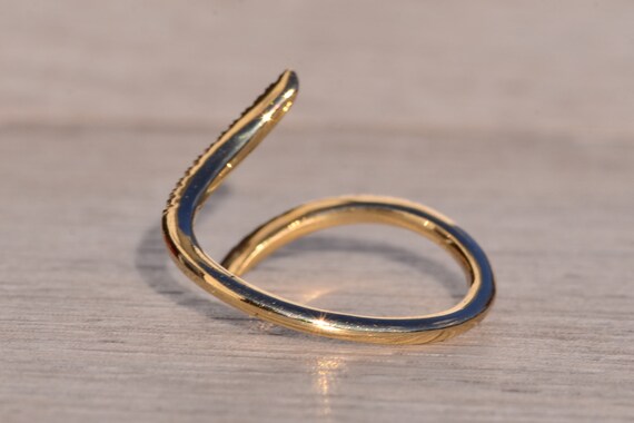 Gabriel and Co Signed Bypass Diamond Ring in Yell… - image 3