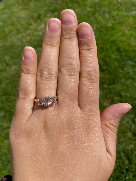 Checkerboard Cut Morganite Ring - image 7