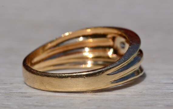 Gentlemen's 14K Gold Cocktail Ring set with Diamo… - image 4