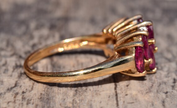 Argyle Patterned Ruby and Diamond Ring - image 5