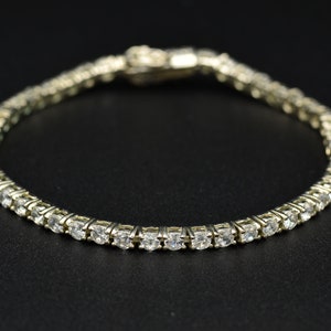 Sterling Silver and Cubic Zirconia Tennis Bracelet