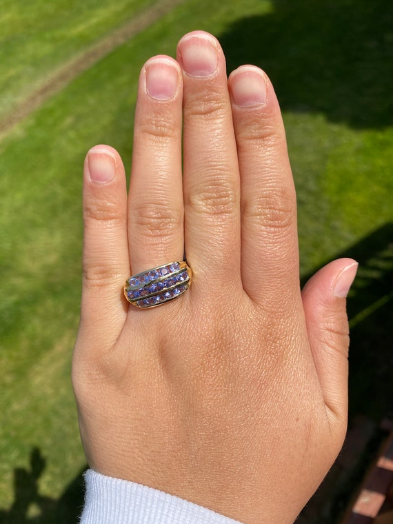 Contemporary Tanzanite Statement Ring - image 6