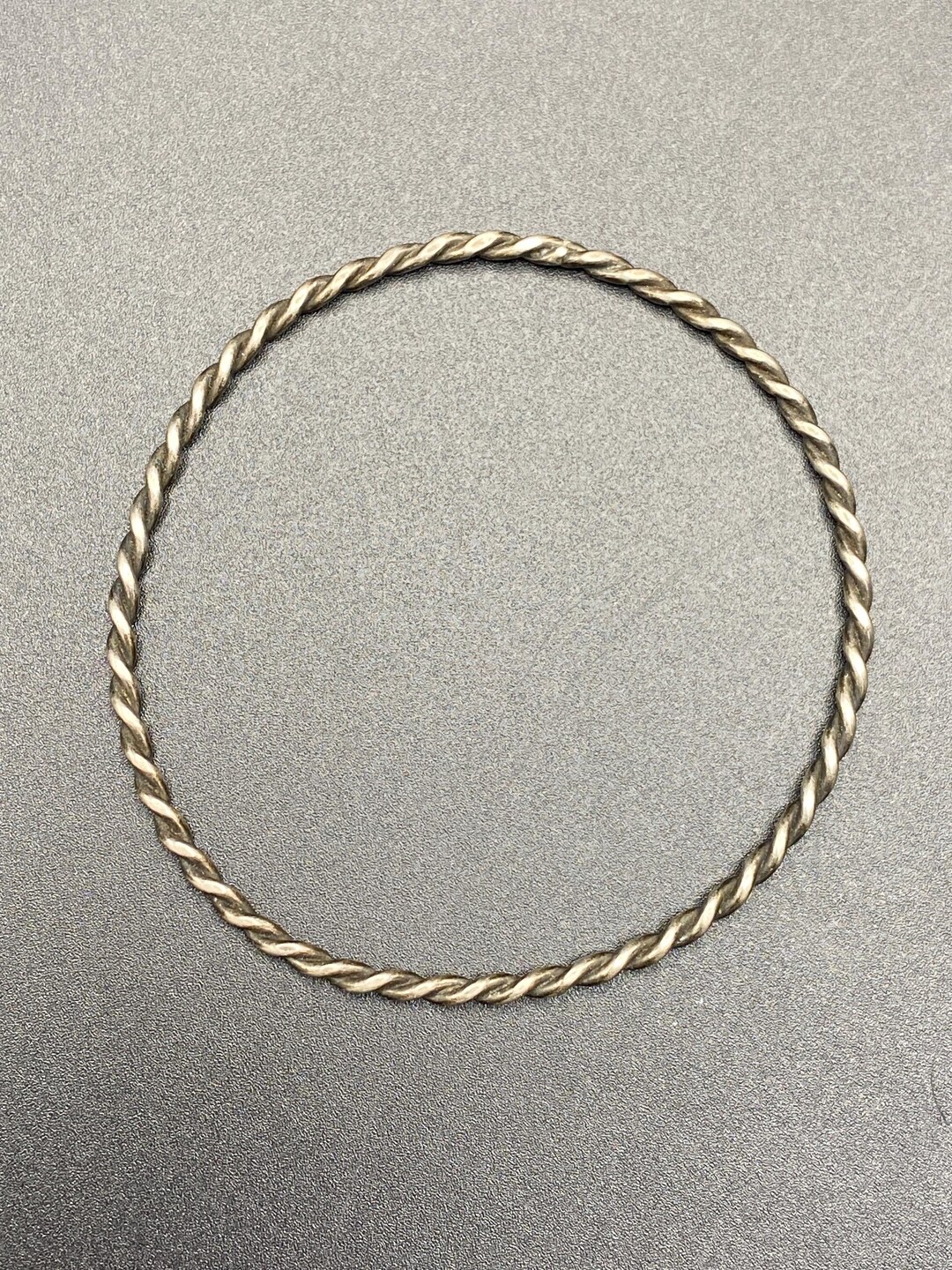 Sterling Silver Twisted Rope Bangle - Etsy