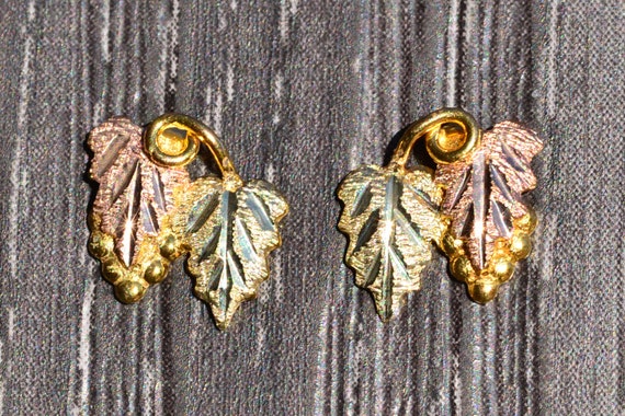 Gold grape earrings best sale