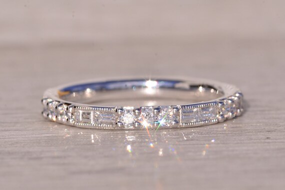 Gabriel and Company Signed Band with Natural Diam… - image 6