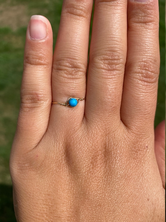 Thin handmade Yellow Gold Filled Stackable Ring - image 6