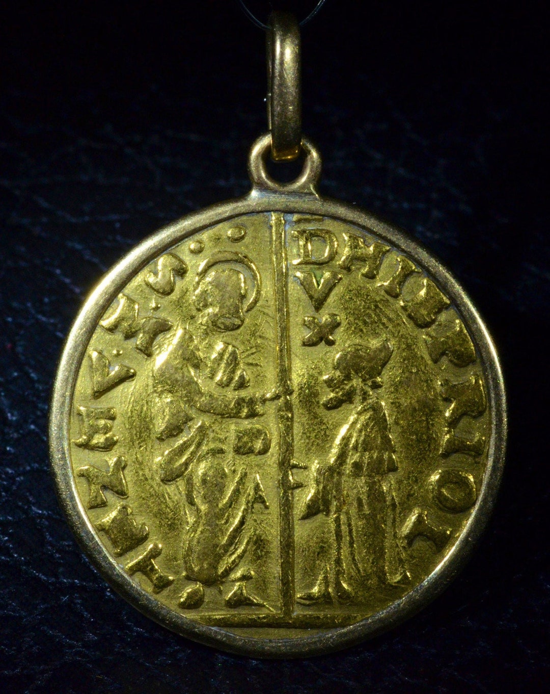 Ancient Medieval Italian Gold Coin Pendant Etsy
