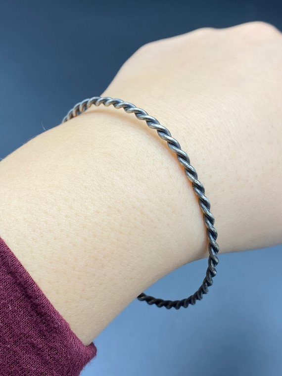 Sterling Silver Twisted Rope Bangle - Etsy Sterling Silver Twisted Rope Bangle - Etsy