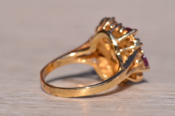 Ruby & Diamond Spiral Ring - image 4