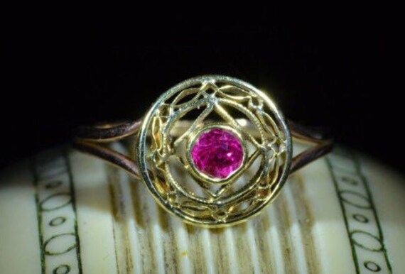 Filigree Ring set with Ruby - image 7