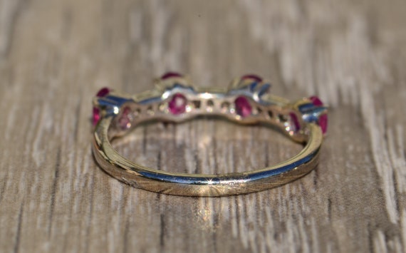 Stackable Pink Sapphire and Diamond Ring - image 5