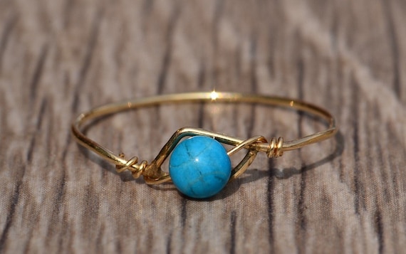 Thin handmade Yellow Gold Filled Stackable Ring - image 1