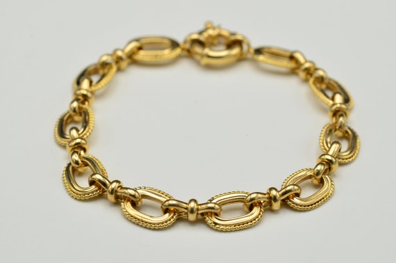 14K Yellow Gold Chain Link Bracelet