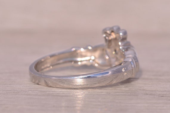 Irish Made Designer Natural Diamond Claddagh Ring… - image 4