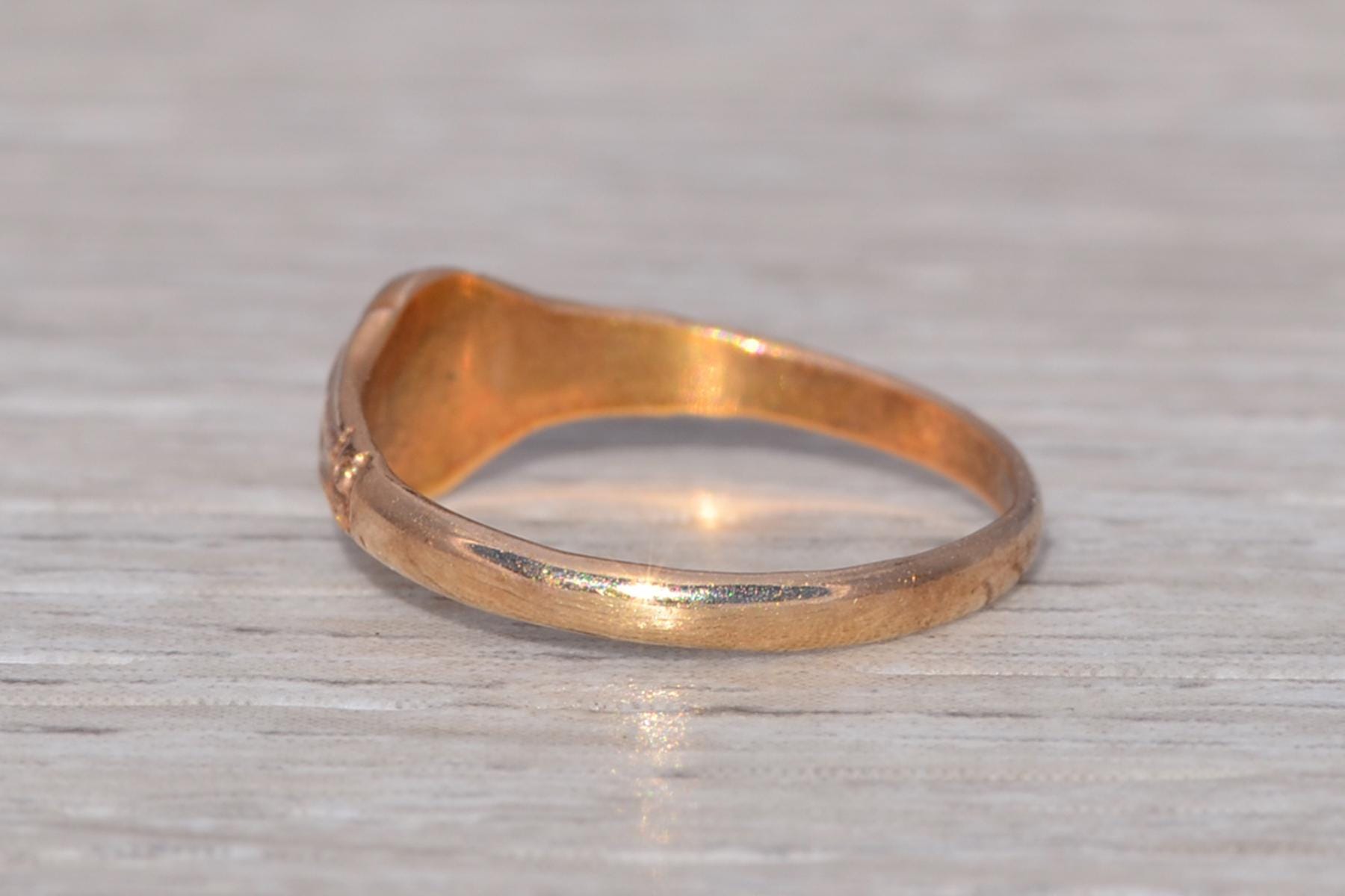 Gold Filled Baby Signet Ring - Etsy