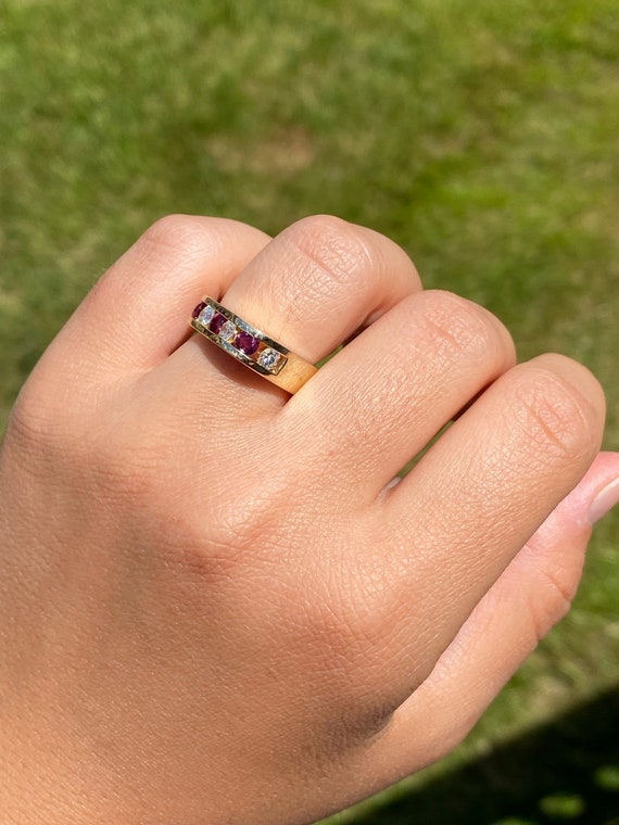 Modern Ruby and Diamond Band - image 8