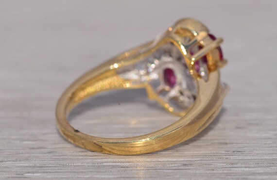 Past Present Future Ruby & Diamond Ring set with … - image 4