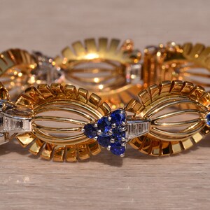 Retro Era Tiffany and Company Sapphire and Diamond Bracelet image 3