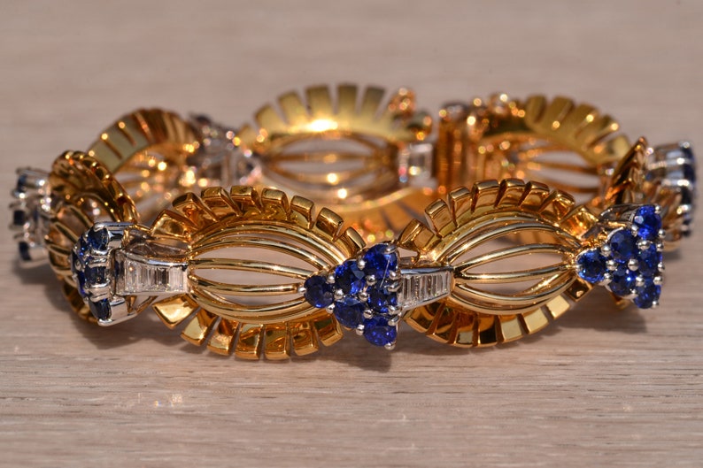 Retro Era Tiffany and Company Sapphire and Diamond Bracelet image 3