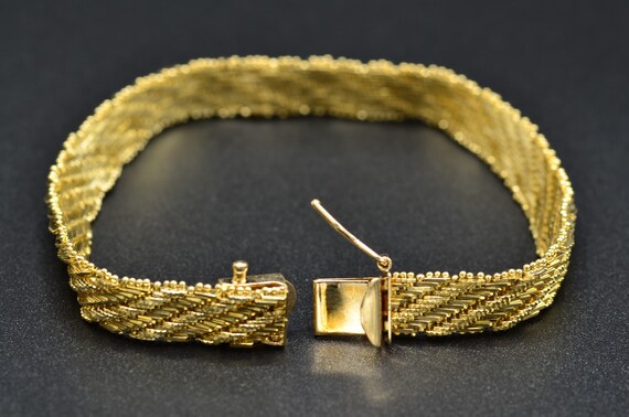 Vintage Ladies Mexican Yellow Gold Bracelet - image 5