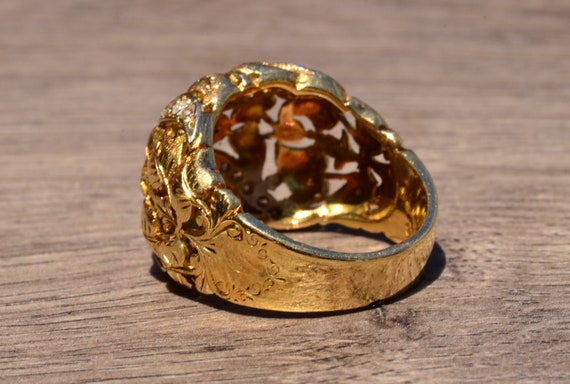 Rococo Era Ruby and Diamond Ring - image 3