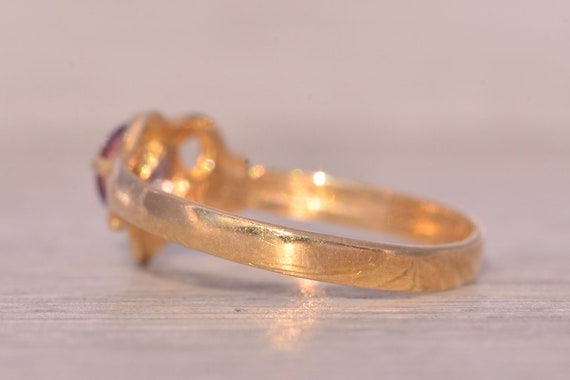 Lab Created Color Change Ring in Yellow Gold - image 3