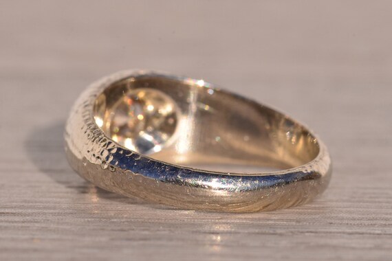 Antique Colored Diamond Ring in White Gold - image 3