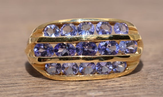 Contemporary Tanzanite Statement Ring - image 5