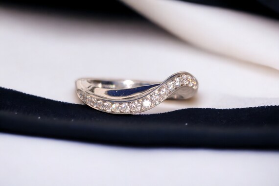 Designer Signed Wave Ring with Natural Diamonds - image 10