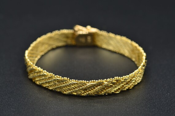 Vintage Ladies Mexican Yellow Gold Bracelet - image 3