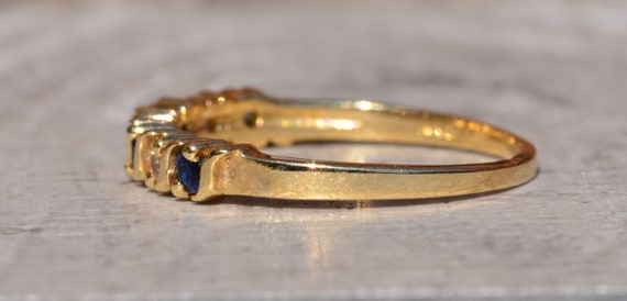 Vintage Sapphire and Diamond Band - image 5