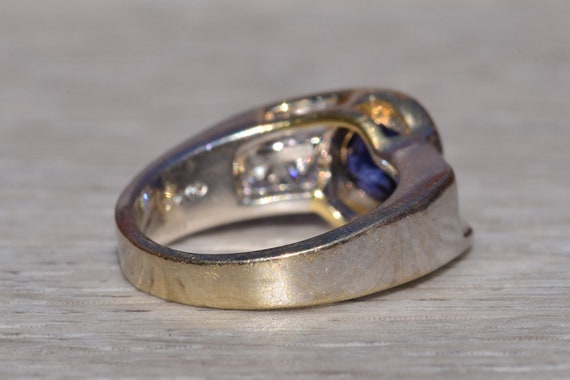 Ladies 14K Two Tone Ring set with Tanzanite and D… - image 4