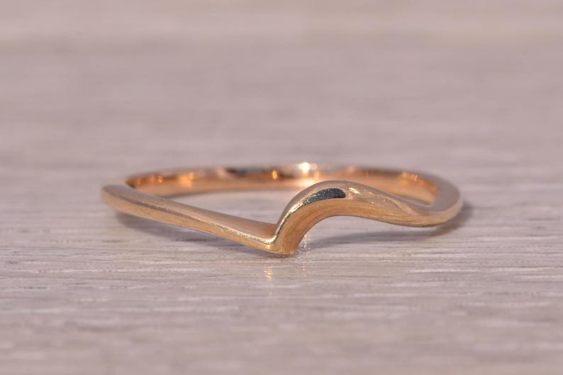Yellow Gold Wave Ring - Etsy