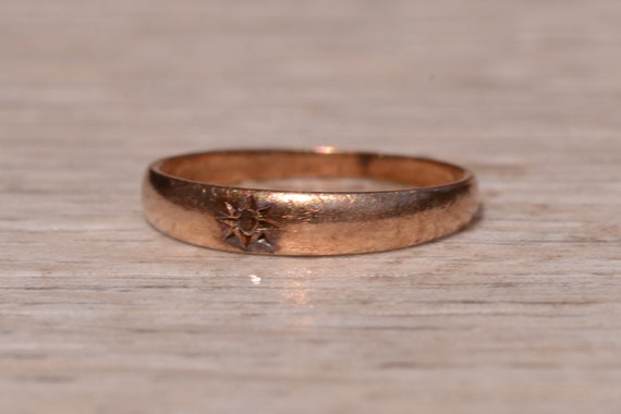 Antique Childs Diamond Ring in Rose Gold - image 2
